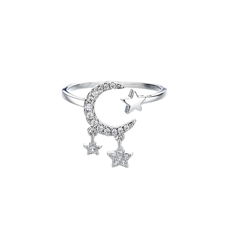 Celeste Noir Lunar Charm Ring