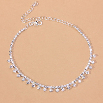 Water Drop Rhinestone Anklet