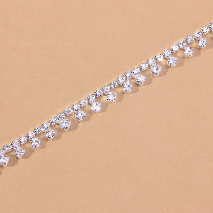 Water Drop Rhinestone Anklet